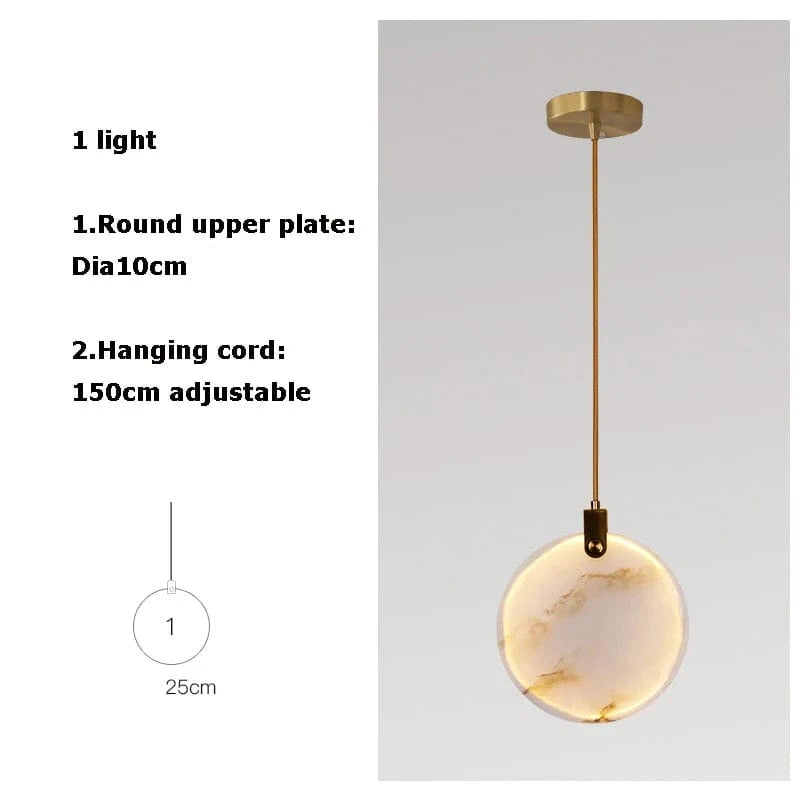 Suspension LED Postmoderne en Acier Inoxydable et Marbre AURA | Marco Lucetti 25cm 1 lumière / Lumière chaude