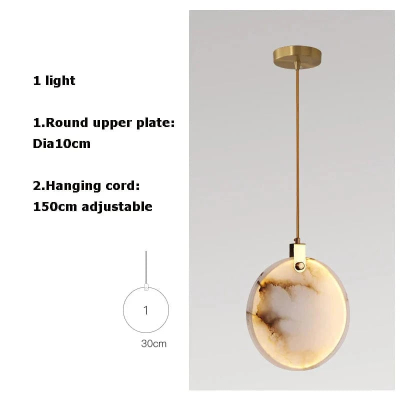 Suspension LED Postmoderne en Acier Inoxydable et Marbre AURA | Marco Lucetti 30cm 1 lumière / Lumière chaude