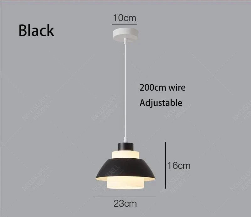 Suspension LED pour chambre à coucher SmartHome | Marco Lucetti 23cm noir 5W / 3 changements de couleur de lumière