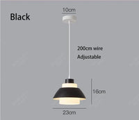 Suspension LED pour chambre à coucher SmartHome | Marco Lucetti 23cm noir 5W / 3 changements de couleur de lumière