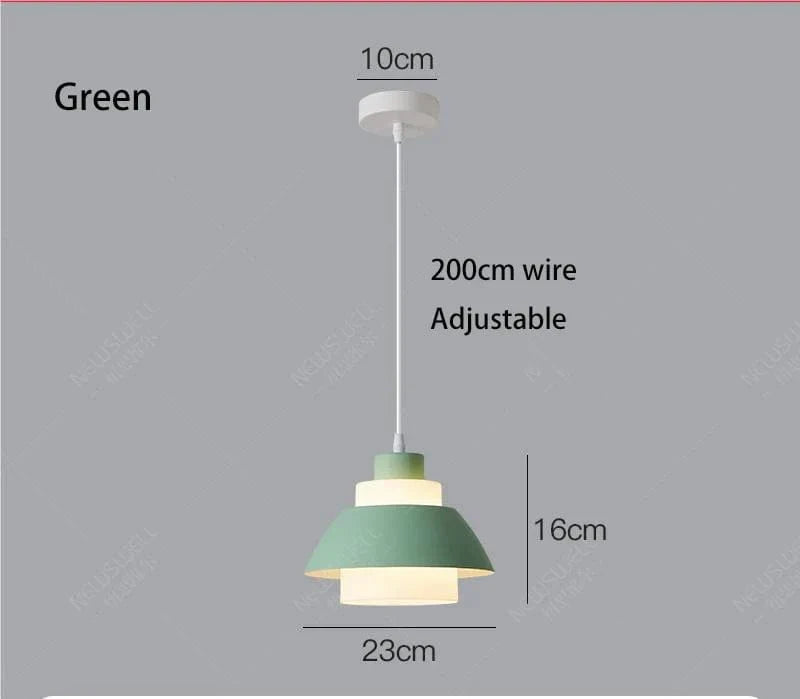 Suspension LED pour chambre à coucher SmartHome | Marco Lucetti 23cm vert 5W / 3 changements de couleur de lumière