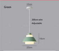 Suspension LED pour chambre à coucher SmartHome | Marco Lucetti 23cm vert 5W / 3 changements de couleur de lumière