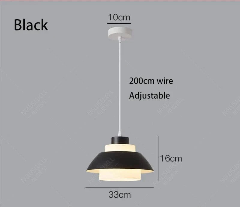 Suspension LED pour chambre à coucher SmartHome | Marco Lucetti 33cm noir 5W / 3 changements de couleur de lumière