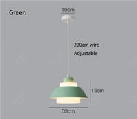 Suspension LED pour chambre à coucher SmartHome | Marco Lucetti 33cm vert 5W / 3 changements de couleur de lumière