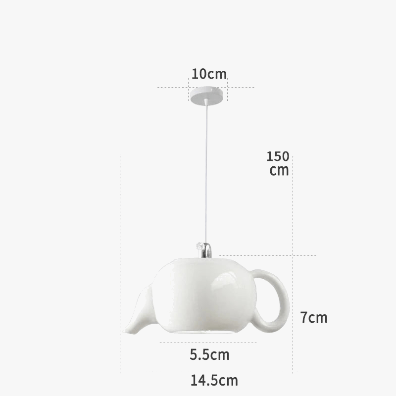 Suspension LED pour service de thé en céramique innovant | Marco Lucetti
