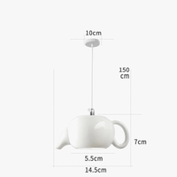 Suspension LED pour service de thé en céramique innovant | Marco Lucetti
