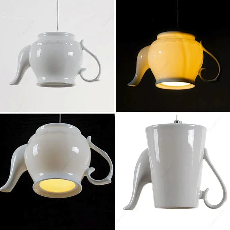 Suspension LED pour service de thé en céramique innovant | Marco Lucetti