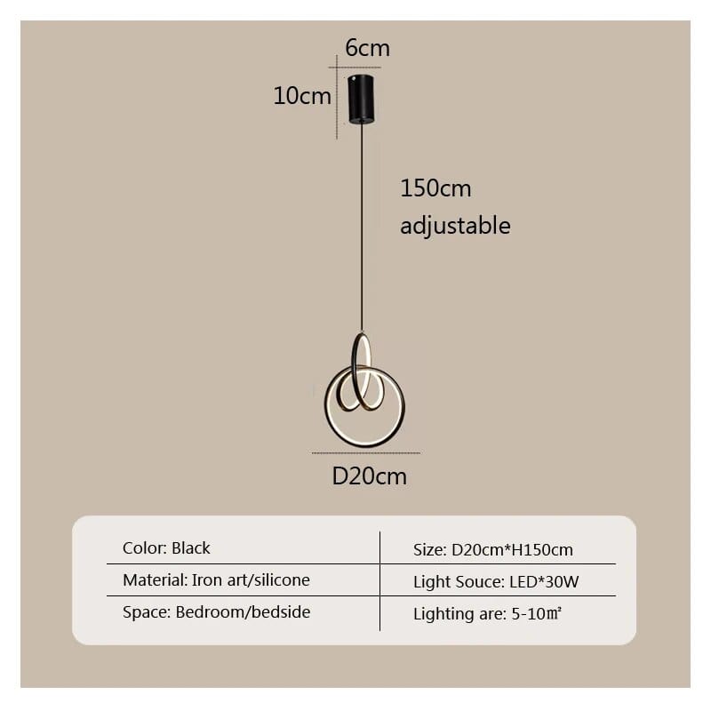 Suspension LED Premium au design innovant | Marco Lucetti C Noir / Blanc froid - Pas de RC
