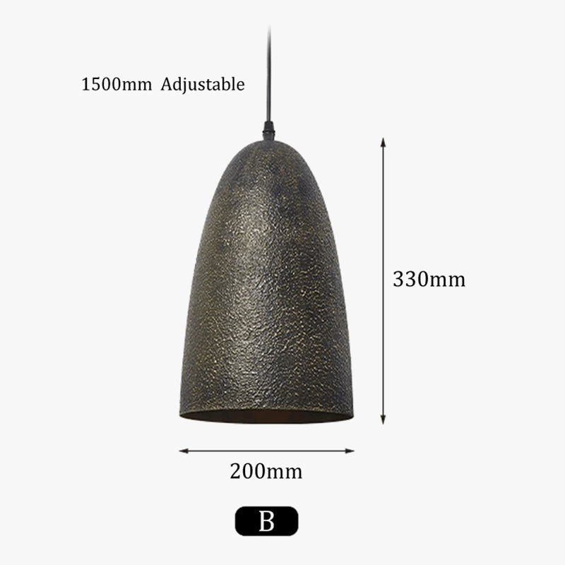 Suspension LED Rétro en Métal Noir - Style Moderne de Salle à Manger | Marco Lucetti