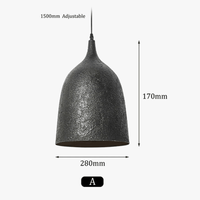 Suspension LED Rétro en Métal Noir - Style Moderne de Salle à Manger | Marco Lucetti A