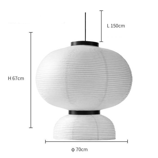 Suspension LED rétro en papier de riz blanc "Danish Style" | Marco Lucetti