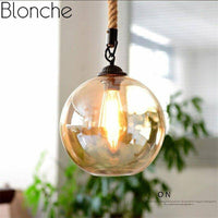 Suspension LED Rétro en Verre Fumé - Collection Rope | Marco Lucetti