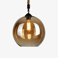 Suspension LED Rétro en Verre Fumé - Collection Rope | Marco Lucetti