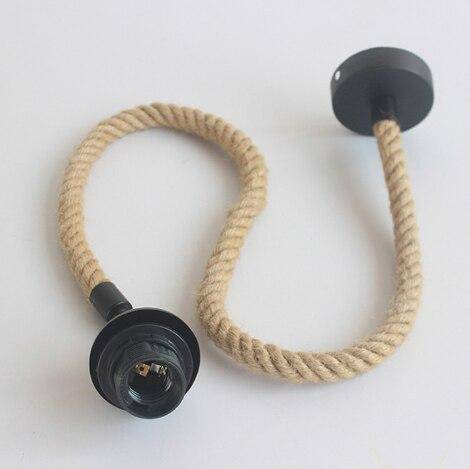 Suspension LED Rétro en Verre Fumé - Collection Rope | Marco Lucetti Fil 100cm