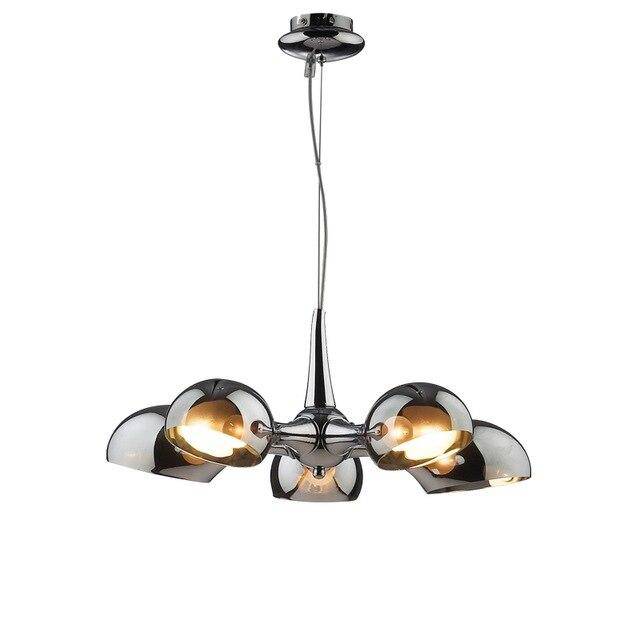 Suspension LED Rond en Verre "Rui" | Marco Lucetti 5 lampes / Chromé