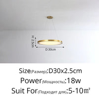 Suspension LED Ronde Dorée Moderne - Tendance Lumière | Marco Lucetti