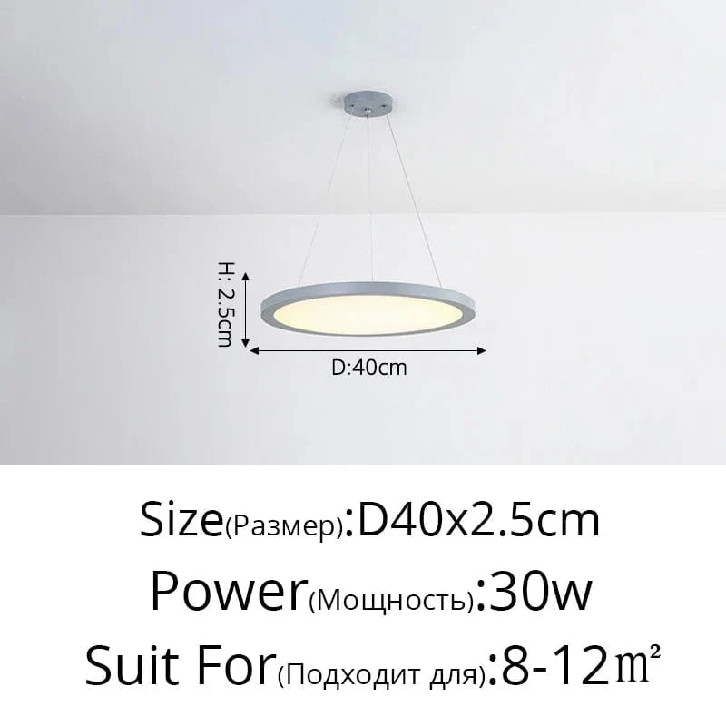 Suspension LED Ronde Dorée Moderne - Tendance Lumière | Marco Lucetti Gary D40x2,5cm 30W / Blanc froid, pas de télécommande