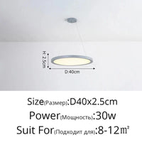 Suspension LED Ronde Dorée Moderne - Tendance Lumière | Marco Lucetti Gary D40x2,5cm 30W / Blanc froid, pas de télécommande