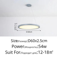 Suspension LED Ronde Dorée Moderne - Tendance Lumière | Marco Lucetti Gary D60x2,5cm 54W / Blanc froid, pas de télécommande