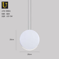 Suspension LED ronde en aluminium – Design élégant | Marco Lucetti Blanc - 20cm