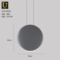 Suspension LED ronde en aluminium – Design élégant | Marco Lucetti Gris - 30cm