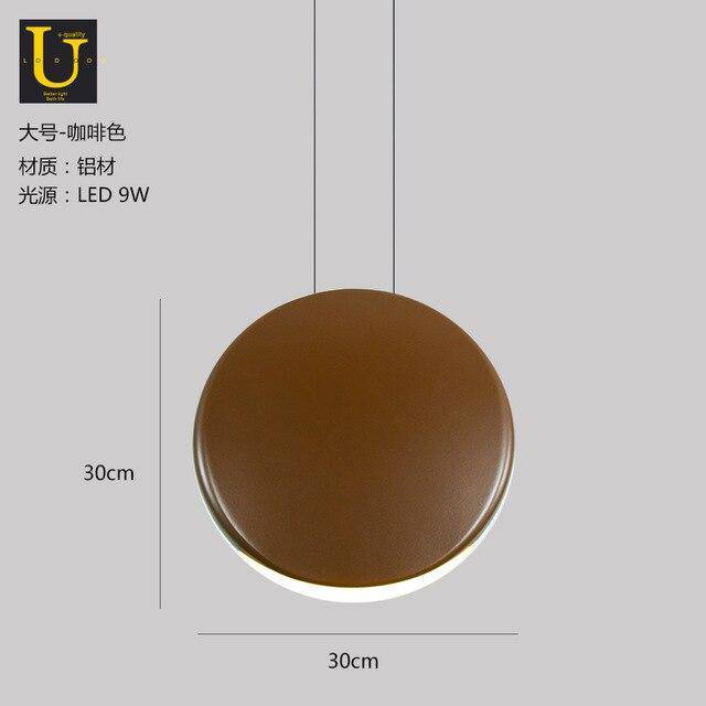 Suspension LED ronde en aluminium – Design élégant | Marco Lucetti Marron - 30cm