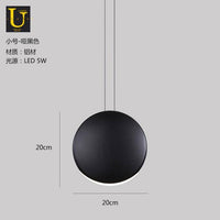 Suspension LED ronde en aluminium – Design élégant | Marco Lucetti Noir - 20cm
