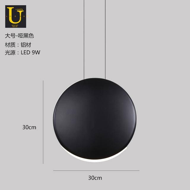 Suspension LED ronde en aluminium – Design élégant | Marco Lucetti Noir - 30cm