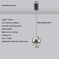 Suspension LED ronde moderne avec angle ajustable | Marco Lucetti Extensible-chrome / 3 effets de lumière