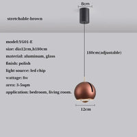 Suspension LED ronde moderne avec angle ajustable | Marco Lucetti Extensible-marron / 3 effets de lumière