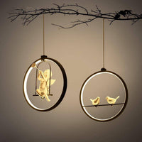 Suspension LED Rondo Bird (noir ou blanc) | Marco Lucetti