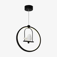 Suspension LED Rondo Bird (noir ou blanc) | Marco Lucetti