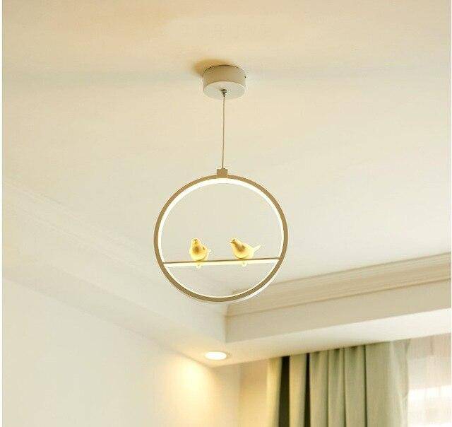Suspension LED Rondo Bird (noir ou blanc) | Marco Lucetti Blanc - 2 oiseaux