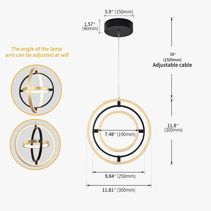 Suspension LED Rotative en Forme de Cercle | Marco Lucetti