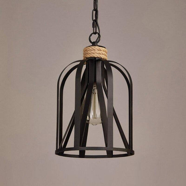 Suspension LED Rustique Cage Métal Noir | Marco Lucetti LED
