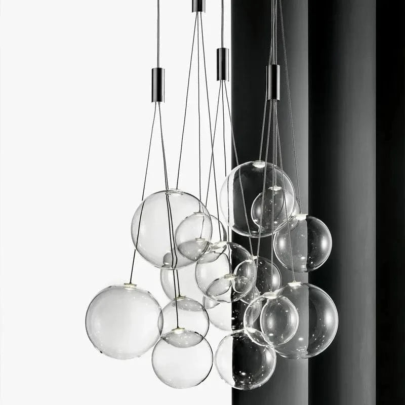 Suspension LED Sandyha avec Boules de Verre pour Décoration Intérieure | Marco Lucetti