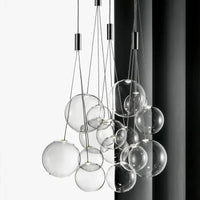 Suspension LED Sandyha avec Boules de Verre pour Décoration Intérieure | Marco Lucetti