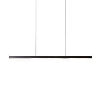 Suspension LED Scandinave Allongée | Marco Lucetti Noir / 80cm / Froide