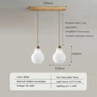 Suspension LED Scandinave en Bois | Marco Lucetti 023PL006 A1 2H / Blanc froid