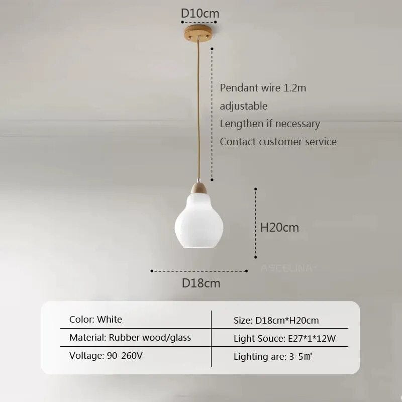 Suspension LED Scandinave en Bois | Marco Lucetti 023PL006 A1 / Blanc froid
