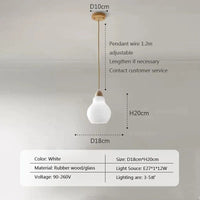 Suspension LED Scandinave en Bois | Marco Lucetti 023PL006 A1 / Blanc froid