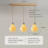 Suspension LED Scandinave en Bois | Marco Lucetti 023PL006 A2 3H Longue / Blanc froid