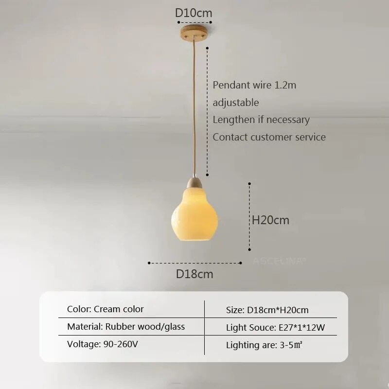 Suspension LED Scandinave en Bois | Marco Lucetti 023PL006 A2 / Blanc froid