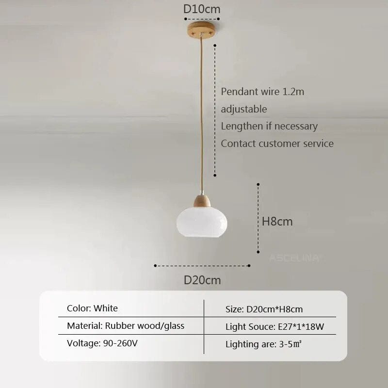 Suspension LED Scandinave en Bois | Marco Lucetti 023PL006 B1 / Blanc froid