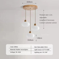 Suspension LED Scandinave en Bois | Marco Lucetti 023PL006 B1 Disque 3H / Blanc froid