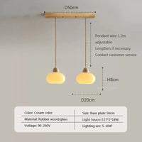 Suspension LED Scandinave en Bois | Marco Lucetti 023PL006 B2 2H / Blanc froid