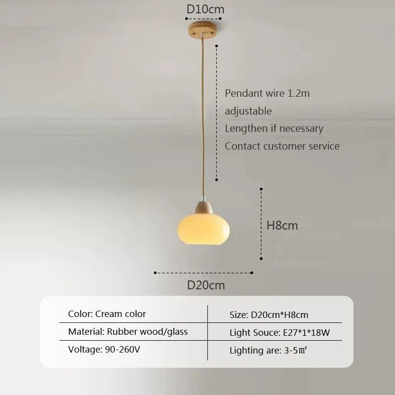 Suspension LED Scandinave en Bois | Marco Lucetti 023PL006 B2 / Blanc froid