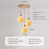 Suspension LED Scandinave en Bois | Marco Lucetti 023PL006 Disque A2 3H / Blanc froid