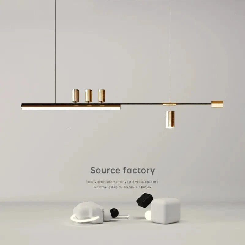 Suspension LED Scandinave Longue pour Table de Cuisine ou Bar | Marco Lucetti