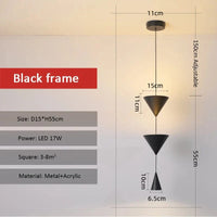 Suspension LED Scandinave Moderne | Marco Lucetti Cadre noir / Blanc chaud, pas de télécommande / CHINE